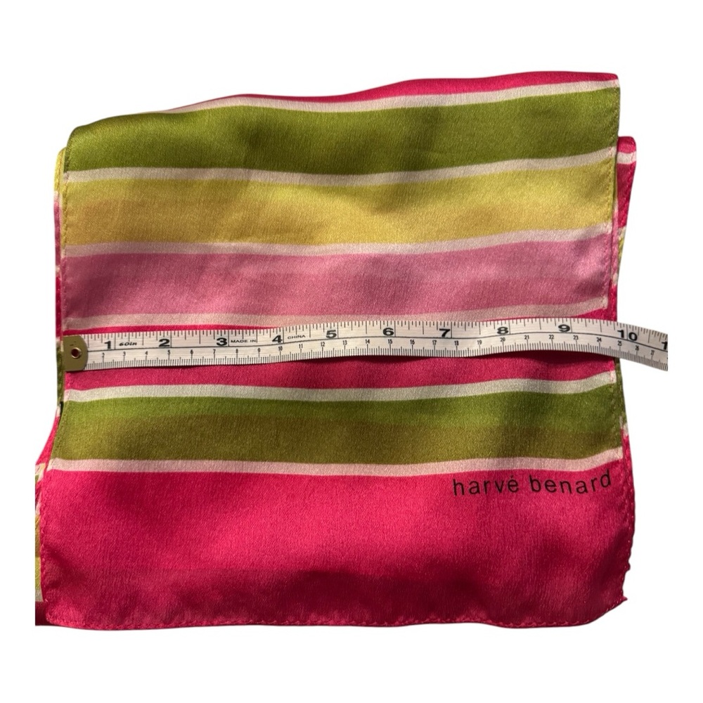 Vintage Harve Benard Striped Silk Scarf - Picture 2 of 5